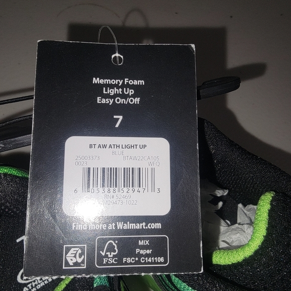 Athletic Works Boy Light Up Athletic Sneakers - Picture 6 of 7